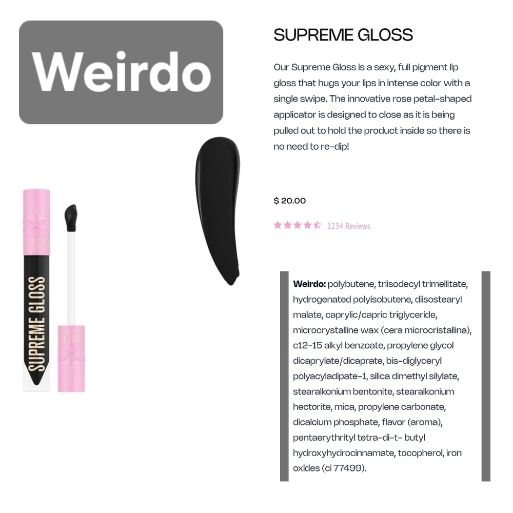 Jeffree Star Supreme Gloss in "Weirdo"